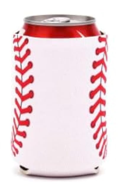 PKM Collapsible Neoprene Can Coolers Texas Flag Baseball Make America Great Again Reagan Bush 84 -Dont Tread on me - Trump 2024 (Baseball Stitching, Regulare 12 oz Can Cooler)