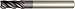 WIDIA Hanita 477825008MW VariMill I 4778 HP End Mill, 25 mm Cutting Diameter, Carbide, AlTiN Coating, RH Cut, Weldon Shank, 25 mm Shank Diameter, 4-Flute