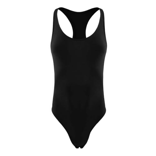 JEERLEEP Mens Sleeveless Shapewear Mankini Leotard Bodysuit Singlet Bottom Buckle Brief Underwear