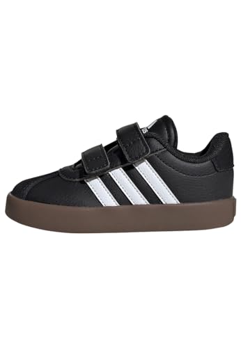 adidas Unisex Kinder VL Court 3.0 Shoes, Core Black/Cloud White/Core Black, 28 EU