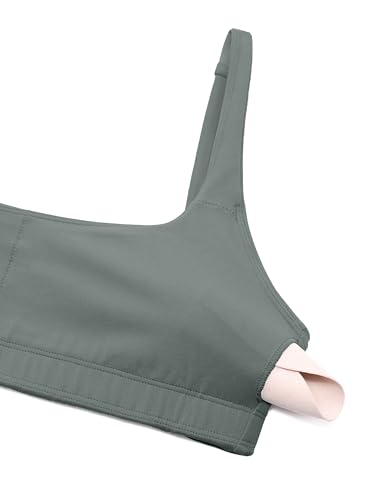 Image of CRZ YOGA Butterluxe Square Neck Sports Bras | Light Support, Removable Pads, Yoga, Extremely Soft, Low Coverage, Adjustable Spaghetti Straps, for Women