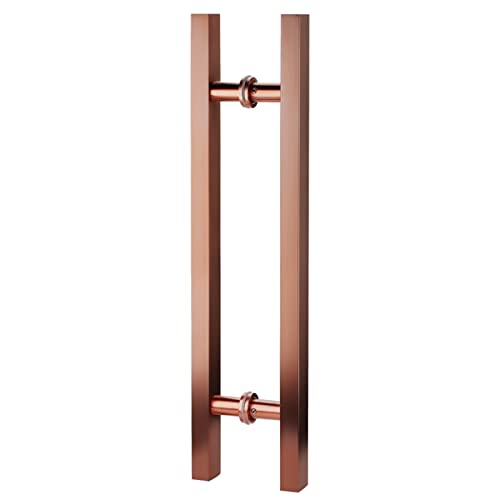 Barre d'appui de porte coulissante en H de 100 cm poignée ergonomique métal verre bois