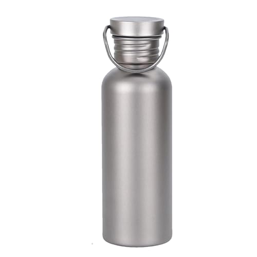 Bottiglia in titanio – Borraccia termica per bicicletta, in titanio, a prova di perdite, isolata sottovuoto, bottiglia termica riutilizzabile per escursioni e campeggio (500/600/750 ml)