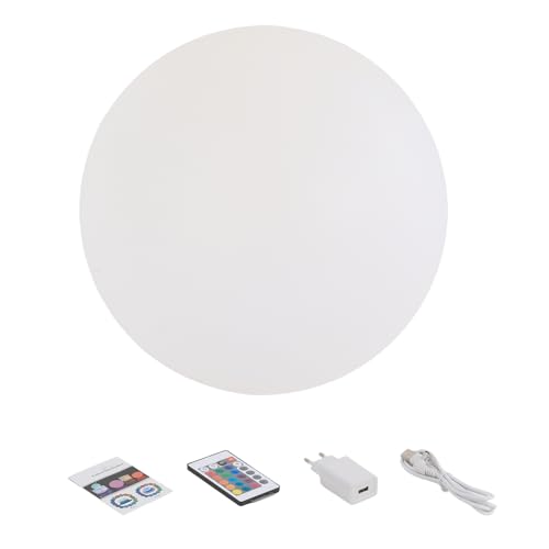 jiumxliu 16' Wasserdicht Außen Kugelleuchte LED Kugellampe, Farbwechsel Leuchtkugel Garten Kugel mit Fernbedienung, 16 Farben, 4 Modi, IP65, Dimmbar Nachtlicht für Zuhause und Dekorieren