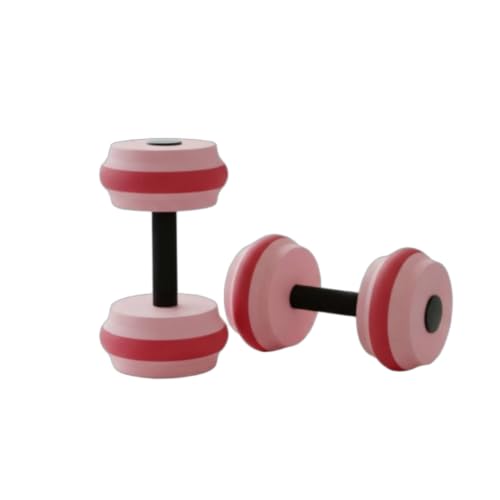 Image of Buoyant EVA Water Dumbbell Lightweight Water Dumbbell Floating Aquatic Dumbbells Waterproof for Beginners, Seniors, Pink