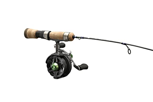 13 Fishing Snitch/Decent 25" Left Hand Inline Hardwater Reel And Rod Ice Fishing Spinning Combo #TOP3