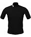 Under Armour Men's HeatGear Armour Comp Mock Short Sleeve T-Shirt, Black (001)/White, Large