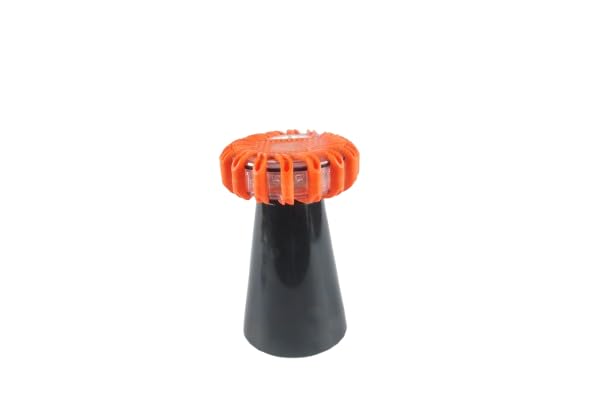 LEDWORK ADAPTATEUR DE BALISE FLASH LUMINEUSE SUR CONE SIGNALISATION AIMENTEE SUPPORT, léger, simple, pratique, sécurisant (12 pièces)