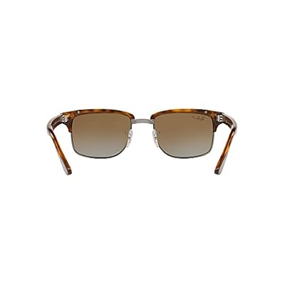 Ray-Ban Men's RB4190 Polarized Square Sunglasses, Demi Gloss Havana, 52mm