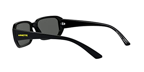 Arnette Unisex Sunglasses Shiny Black Frame, Dark Grey Lenses, 55Mm #TOP4