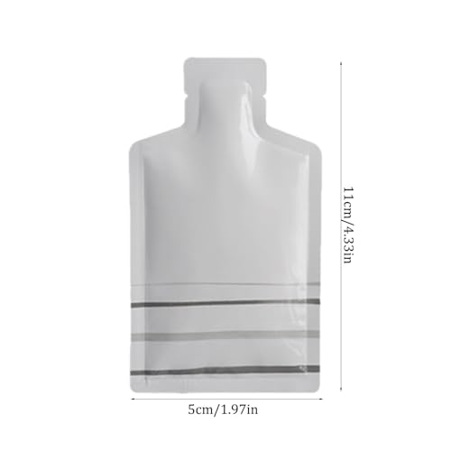 Bolsas de muestra de champú termosellables pack de 100 unidades rellenables antifugas con punta 3