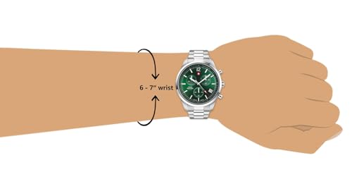 Image of Swiss Military by Chrono Analogue Green Dial Men's Watch-SM34097.04