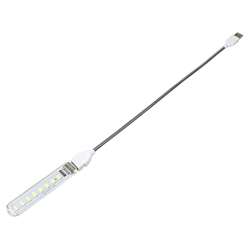 Gadpiparty LED USB Flexible de Leds para Lectura Accesorio de Iluminación con Tubo Metálico para Computadoras y Camping