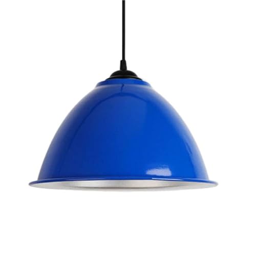 Lámpara colgante industrial E26 blanca de metal para isla de cocina 13.3"
