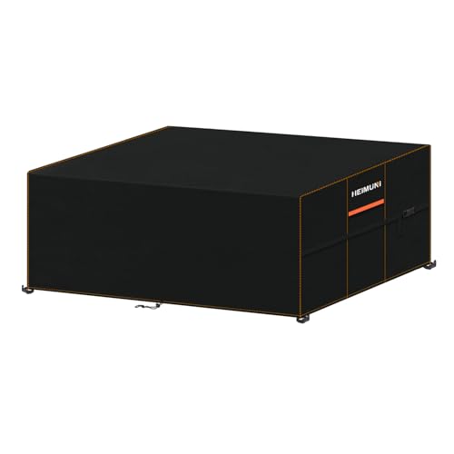 HEIMUNI Housses pour Mobilier de Jardin, 210x110x75cm Housse Table Jardin Rectangulaire Bâche Table Extérieur Imperméable, Housse de Protection Salon de...