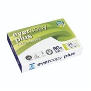 Lot de 5 Ramette de 500 feuilles de papier Evercopy Plus, A3, 80 g/m²