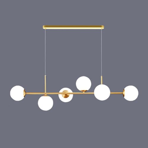 Suspension réglable E27 moderne doré et verre blanc laiteux