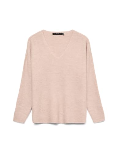 VERO MODA Strick Pullover V-Ausschnitt Langarm Sweater Knitted Jumper VMCREWLEFILE