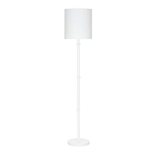 Amazon Brand – Ravenna Home Contemporary Metal Floor Lamp with Acrylic Ball Accents, LED Bulb Included, 60H, White