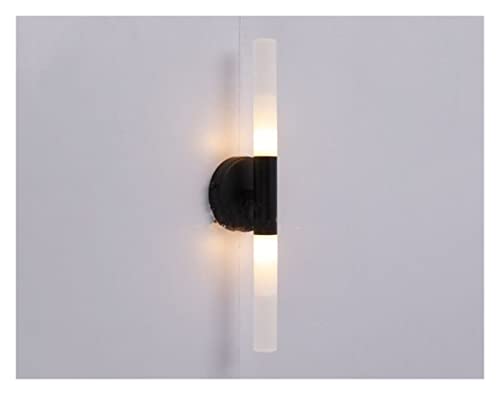 Applique murale LED haut et bas métal noir éclairage blanc froid puissant