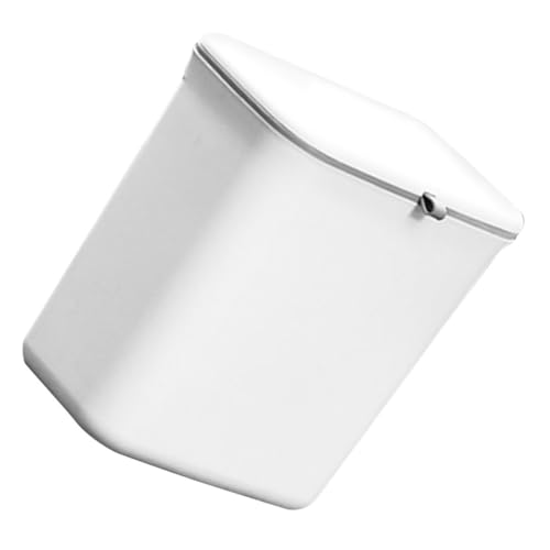 Caneca de basura rectangular blanca de plástico 10L