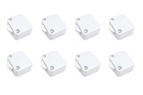 Image of Automatic Wardrobe Cabinet Door Light Switch, Push-to-Off Door Activated Switch for Wardrobe, Closet, Cupboard, Cabinet & Furniture Lights, White, Pack of 8