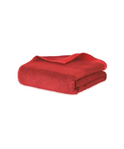 Image of Doctor Towels, World's First Banana Terry Bath Towel, 400 GSM | Dermatologist Tested for Sensitive Skin | 70 x 140 cm Towels for Bath Large Size | Clinically Tested to Help Reduce Acne - Red