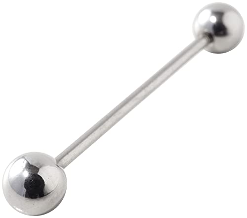 [フロム ダ ファクトリー] サージカルステンレスシリーズ ストレートバーベル 軟骨ピアス (16G,シャフト22mm,ボール5mm,メタルカラー ステンレスシルバー)