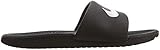 NIKE Kids' Kawa Slide Sandal, Black/White, 12 Little Kid M