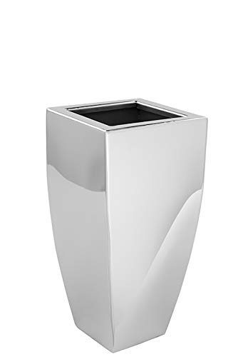 Preisvergleich Produktbild Fink Vase / Übertopf Cube - Edelstahl glänzend outdoorgeeignet H 25 cm