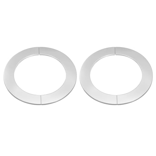 Bridas de pared de 124 mm sourcing map 2 piezas de acero inoxidable redondas autoadhesivas 2