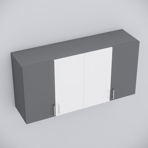 Image of SPECIALITY PANELS 4 Door Modular Wall Mounted Kitchen Cabinet with Adjustable Shelf Space Saving Storage Unit Durable Engineered Wood Cupboard for Kitchen Living Room Utility Organizer Furniture