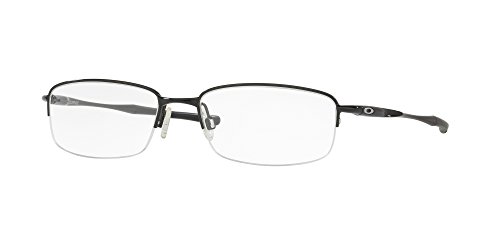 Oakley Men's OX3102 Clubface Rectangular Prescription Eyeglass Frames, Polished Black/Demo Lens, 52 mm