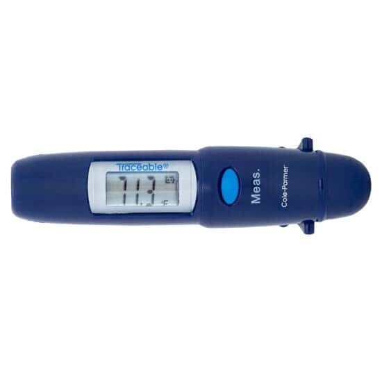 Traceable Calibrated Digital Infrared Thermometer with Pocket Clip, -27 to 428 Degrees Fahrenheit, 0.1 Resolution, Accuracy of 1 Degree Celsius