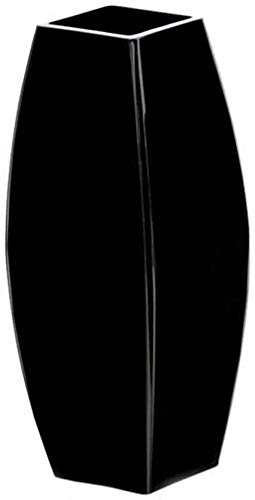 Vase d'artisanat en verre noir MU, décoration de maison géométrique