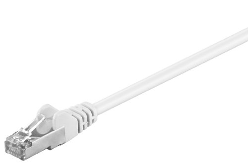 Goobay - Cable de red (0,25 m, Ethernet 1 GB, LAN, para router, DSL, red, interruptor), color azul blanco 2 m