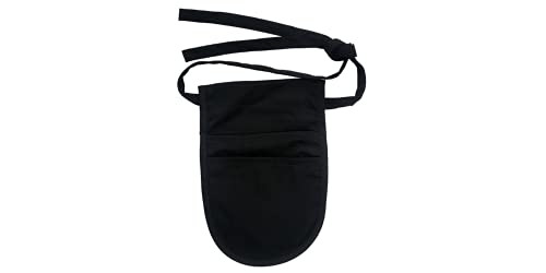 Fame Fabrics FAME Server Pouch Money Apron for Servers and Waitress, Serving Apron with Belt, Black , One Size