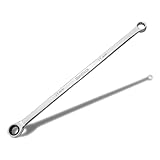 DURATECH メガネレンチ 板ラチェットレンチ ロングタイプ ミリサイズ 片側ラチェット構造 72ギア ミラー仕上げ 17mm
