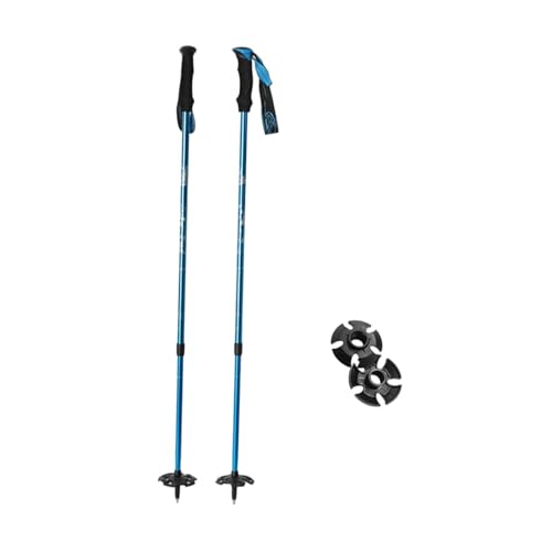 KiBcsLic - KiBcsLic Adjustable Trekking Poles Ski Poles Telescoping Outdoor Adventures for Men Women Lightweight with Snow Baskets Walking Sticks, Blue