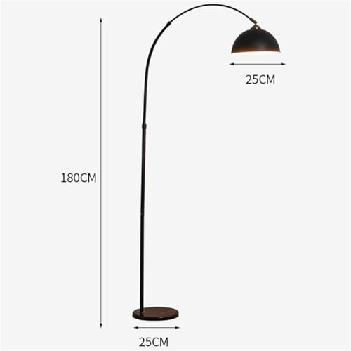 Lámpara de pie de arco negro para leer cómodamente en el sofá del salón 4