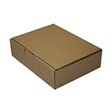  50x Maxibriefkartons Maxibrief Versandkarton für DHL DPD GLS Deutsche Post Hermes Warensendung Büchersendung mit Steckverschluss Farbe: Braun (180 x 130 x 50 mm)