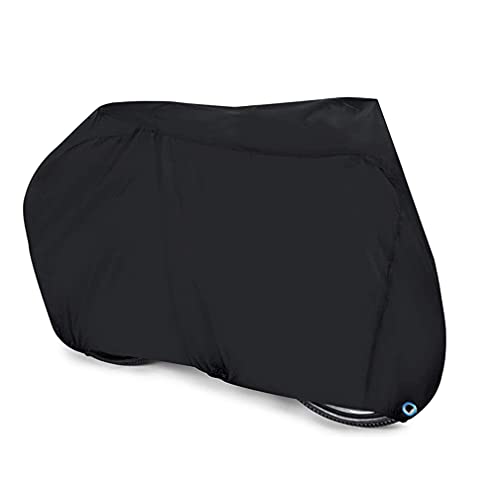 Fahrradabdeckung Wasserdicht Schwarz Fahrrad Abdeckplane Fahrradgarage Plane 190T Oxford-Gewebe Fahrradhüllen für 29 Zoll Universal Fahrrad Mountainbikes Rennräder Motorrad (200 x 110 x 70 cm) Cover