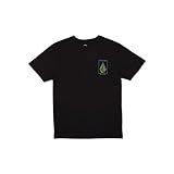 Alter: Kinder Volcom T-Shirt Stone Breakage Black für Jungen, Größe L, Schwarz