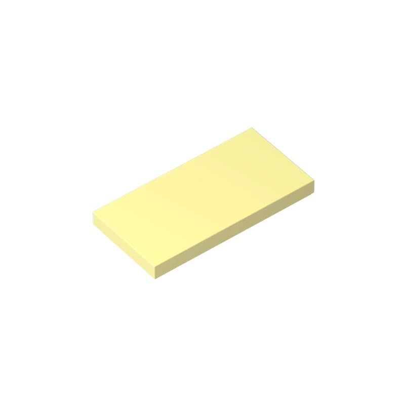 XYEIUGO Gobricks 87079 Foundation Plate Tile 2x4 with Groove 50 Pieces GDS-614 Building Blocks Color:Light yellow