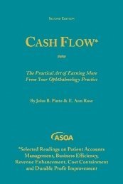 Paperback Cash Flow: The Practical Art of Earning More from Your Ophthalmology Practice Book