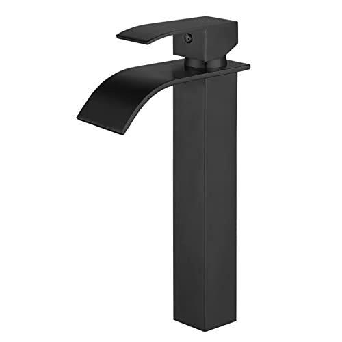 Mitigeur de lavabo de grande hauteur noir pour vasque à poser