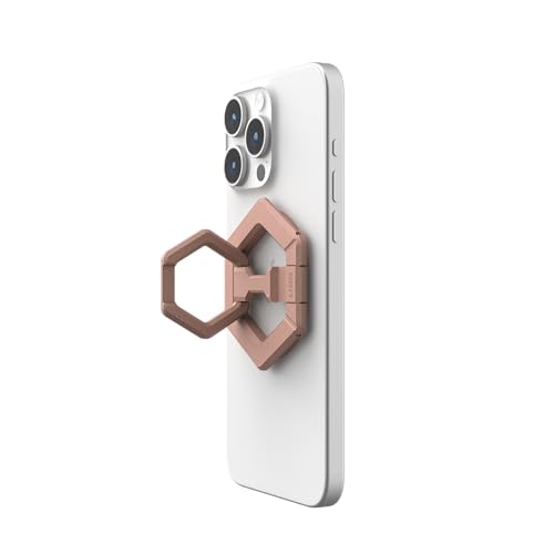 Image of URBAN ARMOR GEAR UAG Magnetic Phone Ring Stand Compatible with MagSafe Magnet, Removable Metal Finger Ring Grip & 360 Rotation Adjustable Kickstand for iPhone 17, Galaxy S26, Nude