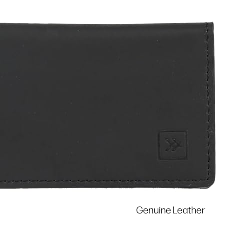 Image of Thread Wallets RFID Blocking Slim Leather Bifold Wallet with Card Protection (Black)