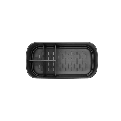 Brabantia-ReNew-Bathroom-Caddy-Dark-Grey-Compartments-for-Toothbrushes-Toothpaste-Soap-etc-Nonslip-Base-and-Drainage-Holes