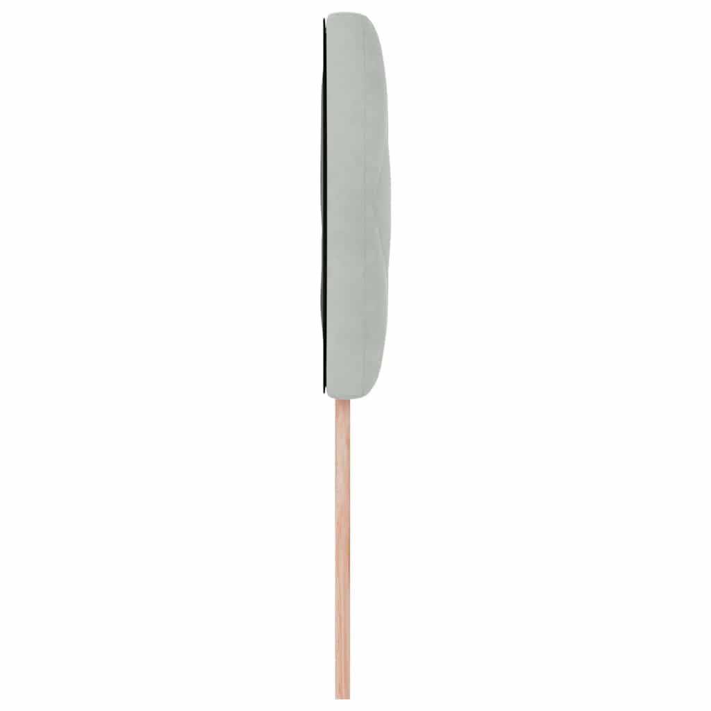 Cabecero LED gris claro 100 cm piel sintética marco de madera maciza altura ajustable diseño moderno para cama dormitorio salón